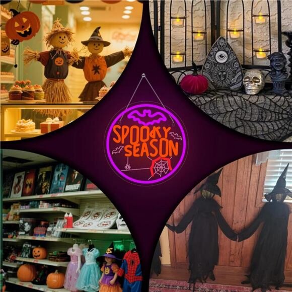 Spooky Season Neon Sign, LED Halloween Neon Light for Décor, Halloween Parties - Picture 6 of 8
